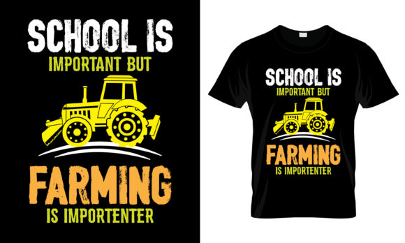 School is Important but Farming T-Shirt Design Review