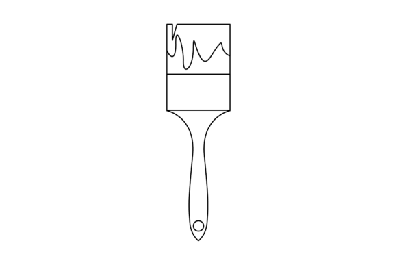 School Paint Brush Line Icon-142: Embroidery Review
