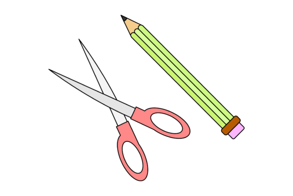School Pencil Scissor Fill Line Icon-131 Review