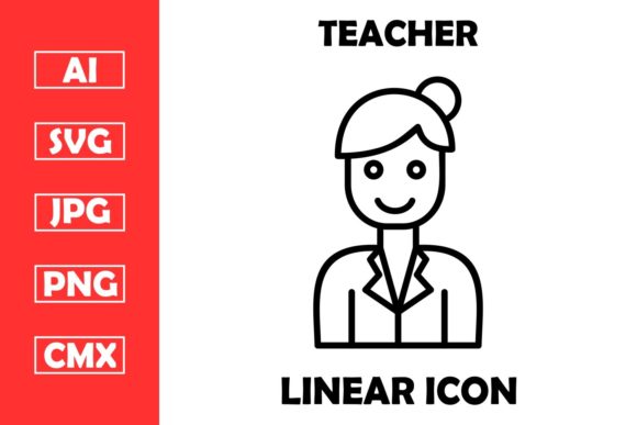Teacher Vector Line Icon Design: An Embroidery Review